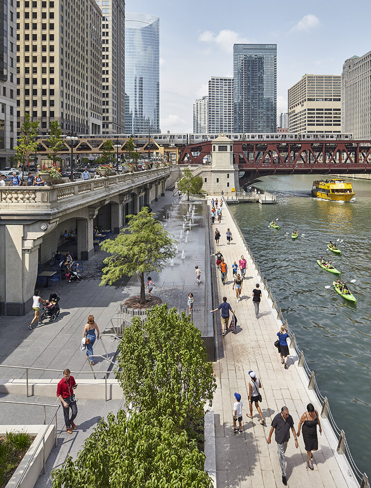 Chicago riverwalk expansion image