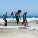 teens skateboarding