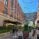 converted street with pedestrians